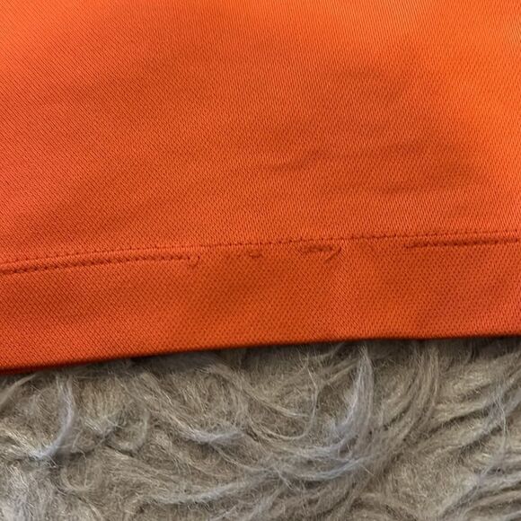 Nike golf men’s orange logo‎ polyester shorts sleeveless polo size large - Picture 3 of 9